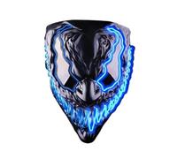 UGDOUS Marvel Venom Mask with Lens Halloween Party Decoration LED Mask Props Fit For Hot Toys Venom Cosplay(Blue)