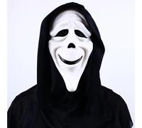 UGDOUS Quality Halloween Movie Scream Horror Face Mask Realistic Creepy Ghost Masks Stick Tongue Out Funny Scary(Blue)