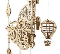 UGEARS Aero Clock 3D Wooden Puzzles for Adults - Wooden Model Kits For Adults To Build, Wall Clock Mechanism Kit 3-D Puzzles, DIY Mechanical Building Kits, 3D Puzzle, Hobbies