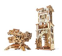 UGEARS Archballista and Tower Wooden 3D Puzzle - Mechanical Model For Self Assembly - Laser-cut DIY Kit