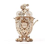 Ugears Automaton Cyclist 3D Puzzle - 3D Wooden Puzzles for Adults - Mechanical Building Set with Moving Parts Tour De France - Wooden Model Kits For Adults To Build Cycling Gifts for Christmas