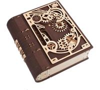 UGEARS Book of Secrets 3D Puzzle Box - 3D Wooden Puzzles For Adults, Fun DIY Kits for Adults - Steampunk Combination-Lock Treasure Box Adult Puzzles Unique Gift for Hobby Enthusiasts - 263 Pcs