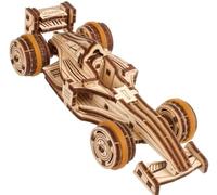 UGEARS Compact Racer 3D Wooden Puzzles for Adults - Model Building Kits Wood Puzzle Hobbies for Men - Wooden Model Kits for Adults to Build
