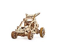 UGEARS Desert Buggy Mini 3D Puzzle - Wooden Model Kits for Adults to Build - Self-Propelled Rubber Band Motor Vehicle - DIY Kit 3D Wooden Puzzles for Adults - Off-Road Racing Car Model - 80 Pcs