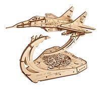 UGEARS Ghost of Kyiv Model Kit - 3D Wooden Puzzle for Building MiG-29 Fighter Jet - Mechanical Puzzle for Adults