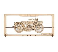 UGEARS Indie Moto 2.5D puzzle - Wooden Motorcycle Model Kits for Adults - Wooden Motorbike Model Kit to Build - Motorcycle Building Toy Original Wall Art - DIY Experience for 3D Puzzle Enthusiasts