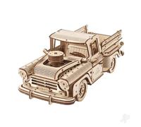 UGEARS 3D Wooden Puzzle Car - Classic 1950s Lumberjack Pickup Truck Toy 3D Wooden Puzzles for Adults and Kids with Spring Motor - Vintage Car Model Kits for Adults - 3D Puzzles Model Car Kit
