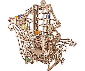 Ugears Marble Run Spiral Hoist - 3D Wooden Puzzles for Adults - DIY Building Set with Marbles and Working Crank System - Mechanical 3D Wooden Model Kits for Adults to Build for Birthday - 266 Pcs