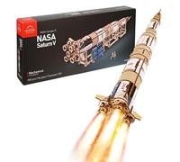 UGEARS NASA Saturn V 3D Puzzle - Space Ship Wooden Model Kits for Adults | Build - Space Shuttle Building 3D Wooden Puzzles for Adults - Rocket Wood Construction Kit Gift for Christmas