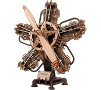 UGEARS R-5 Aircraft Engine 3D Wooden Puzzles for Adults - Working Engine | Model Kit, Wood Model Kits for Adults, Wooden Building Kits, Mechanical Engineering Gifts, Aviation Gifts, 3D Puzzles Adult