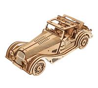 UGEARS Sports Car Rapid Mouse - 3D Wooden Model Kits for Adults - Car Puzzle Model to Build - DIY Convertible Roadster with Dual Engine for Enthusiasts of Wooden Puzzles and Model Cars