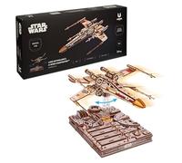 UGEARS Star Wars™ Luke Skywalker`s X-Wing Starfighter™ 3D Puzzle - Wooden Model Kits for Adults to Build Star Wars Gifts for Men for Birthday - 3D Wooden Puzzles for Adults Building Set 455 Pcs