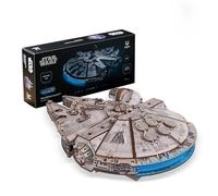UGEARS Star Wars™ Millennium Falcon™ 3D Puzzle - Star Wars Gifts for Men - Wooden Model Kits for Adults to Build - 3D Wooden Puzzles for Adults Sci-Fi Display Model Kit - 1235 Pcs