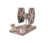 UGEARS Star Wars TIE Fighter 3D Wooden Puzzles for Adults - Motorised Mechanical Model Kits for Adults to Build - Flying Twin Ion Engine Starfighter with Magnetic Stand, Collectible Gift