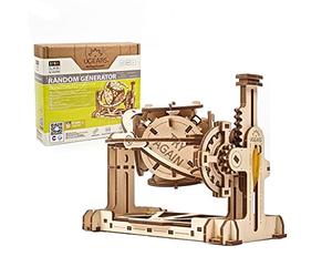 UGEARS STEM Random Generator Model Kit - Creative 3D Wooden Puzzles for Adults, Teens and Children - DIY Mechanical Science Kit for Self Assembly - Educational and Engineering 3D Puzzles with App