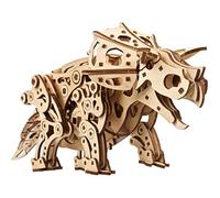 UGEARS Triceratops Dinosaur Wooden Model Kit - 3D Wooden Puzzle for Adults - 1:32 Scale Mechanical Wooden Dinosaur Model - DIY Dinosaur 3D Puzzle with Lifelike Walk
