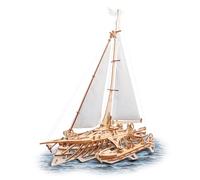 UGEARS Trimaran Merihobus 3D Puzzle - Sailboat Wooden Model Kits | Adults to Build - Functional Yacht with Working Sails & Rigging - 3D Wooden Puzzles for Adults Gifts for Christmas