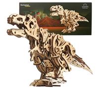 Ugears Tyrannosaurus Rex 3D Wooden Puzzles - Wooden Model Kit for Adults to Build - 3D Puzzle Set Perfect Hobbies for Men - 3D Wooden Model Mechanical Dinosaur with Bipedal Motion