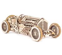 Ugears U-9 Grand Prix Car - 3D Wooden Puzzles For Adults Racing Model Car Kit - Early Formula One Building Set with Working V8 Engine - 3D Wooden Model Kits for Adults to Build for Birthday - 348 Pcs