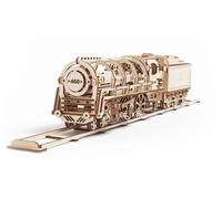 UGEARS UG70012 Steam Locomotive with Tender Mechanical Model Kit