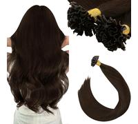 Ugeat 18 Inch U Tip Extensions Human Hair Medium Brown K Tips Hair Extensions Human Hair Smooth Keratin Extension Brown Ktip Extension for Women Add Volume 50G 50S