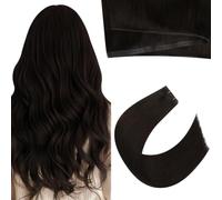 Ugeat 80G Butterfly Weft Hair Extensions Brown Butterfly Weft Human Hair Extensions Silky Darkest Brown Remy OVO Genius Wefts for Women Volume Increase 16 Inch #2
