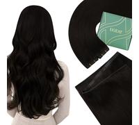 Ugeat Butterfly Weft Hair Extensions Brown Butterfly Weft Human Hair Extensions Natural Darkest Brown Remy Human Hair OVO Wefts for Women 16 Inch 80G #2