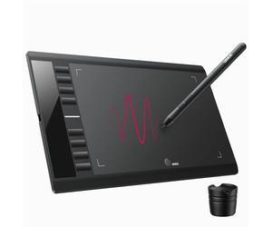 UGEE M708 Drawing Tablet, 10 x 6 Inch Large Graphics Tablet with 8 Hot Keys and Battery-Free Pen Stylus, 8192 Levels Pressure Drawing Pad for Windows Mac Linux Android