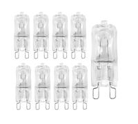 UGEFKMQ 10Pc G9 Halogen Light Bulbs 230V 25W Halogen G9 Bi-Pin Bulbs Jcd Type Clear Light Bulb for Chandeliers, Spot Down Lamp, Cabinet Lights 40W