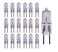 UGEFKMQ 20Pc G6.35 Halogen Bulb 24V 150W GY6.35/G6.35 T4 Jc Type Clear Capsule 2 Pin Lamp Bulb Halogen Pin Base Dimmable 100W