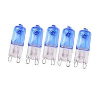 UGEFKMQ 5Pc G9 Light Bulb 230V 60W G9 Halogen Bulbs Dimmable T4 Jc Type G9 Bi-Pin Base Long Lasting Lifetime Frosted 28W G9 Halogen Capsule Bulb Blue 25W