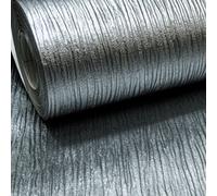Plain Cassiel Textured Metallic Silver Charcoal Shimmer Free Match