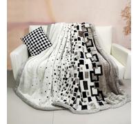 UGFJMN Queen Size Weighted Blanket 150x200cm,Warm Mink Blankets Queen Size Heavy Korean Plush Fleece Blanket, Reversible Raschel Bed Blanket,2kg