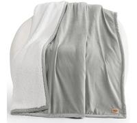 UGG 01465 Bliss Sherpa Fully Reversible Throw Blanket for Couch or Bed Machine Washable Easy Care Soft Plush Luxury Oversized Accent Blankets, 70 x 50-Inch, Seal