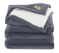 UGG 23854 Bliss Sherpa Fully Reversible Throw Blanket for Couch or Bed Machine Washable Easy Care Soft Plush Luxury Oversized Accent Blankets, 70 x 50-Inch, Imperial
