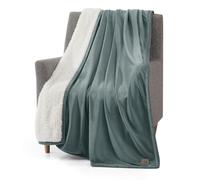 UGG - Bliss Sherpa Throw - Cozy Reversible Accent Blanket - Modern Home Décor - Comfortable & Decorative Blanket for Bed or Sofa - 50” x 70” - Reef Blue