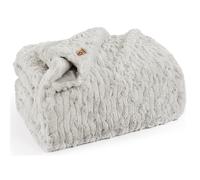 UGG 25518 Amanda Silky Smooth Extra Long Breathable Lightweight Elegant Fluffy Fuzzy Soft Luxury Cozy Faux Fur All Season Easy Care Throw Blanket for