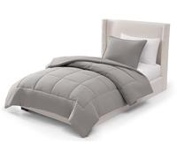 UGG 32544 Devon Twin-Twin XL 2-Piece Comforter Set Ultra-Soft Luxury Bedding Comforter and Two Pillow Shames Cozy Comfortable Reversible Machine Washable Hotel Style Bedding Set, Twin, Seal Gray