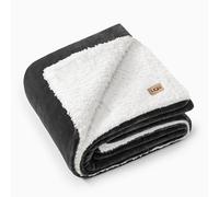 UGG 35988 Nita Warm Reversible Chunky Throw Blanket Room Décor Luxury Preppy Fluffy Cozy Plush Hypoallergenic Fleece Comfortable Machine Washable Throw for Couch and Bed, 50 x 70-Inch, Charcoal