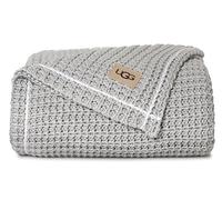 UGG 38815 Luna Cotton Oversized Waffle Knit Throw Blanket Super Soft Lightweight Breathable Cozy Machine Washable 100% Cotton Comfort Summer Throw Blankets for Home or Travel, 70 x 50-Inch, Stone