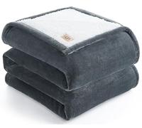 UGG Ariana Full/Queen Blanket Fleece Fluffy Reversible Soft Fuzzy Bedding Cozy Plush Warm Oversized Blanket Machine Washable Bedroom Decor for Big Couch or Bed, 90-inch x 90-inch, Charcoal Grey
