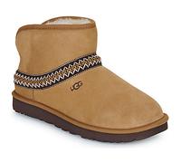 UGG for woman. 1158262 Classic Mini Crescent Leather Ankle Boots brown (36), Flat, None, Casual, Homewear