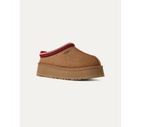 Ugg Australia Womens Logo Detail Slippers in Tan Suede - Size UK 8