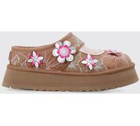 Ugg Bea Mary Jane Suede Sabots with Floral Embroidery - Size: 8 - female