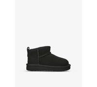 Ugg Black Kids Classic Ultra Mini Sheepskin Ankle Boots 2-7 Years Eur 26 / 8.5 Uk