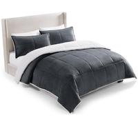 UGG Blissful King Comforter Set with 2 Pillow Shams Reversible White Comforter Plush Fluffy Warm Bed Set Premium Hypoallergenic Down Alternative Bedding Breathable, King/California King, Blue Imperial