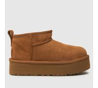 UGG Chestnut Classic Ultra Mini Platform Junior Boots UK 13