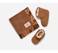 UGG® Classic Boot and Lovey Blanket in Brown, Size 2, Fleece/Suede/Wool