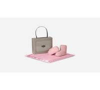 UGG® Classic Boot and Lovey Blanket in Ribbon Candy, Size 0.5, Fleece/Suede/Wool
