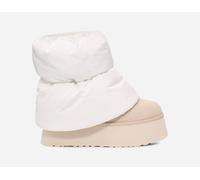 UGG® Classic Mini Dipper Puffer Boot in White/Ceramic, Size 5, Textile/Suede/Polyester